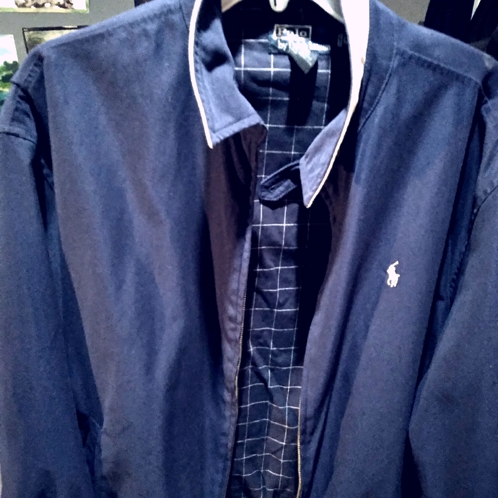 polo jacket.. blue.. excellent condition like new .size large $20